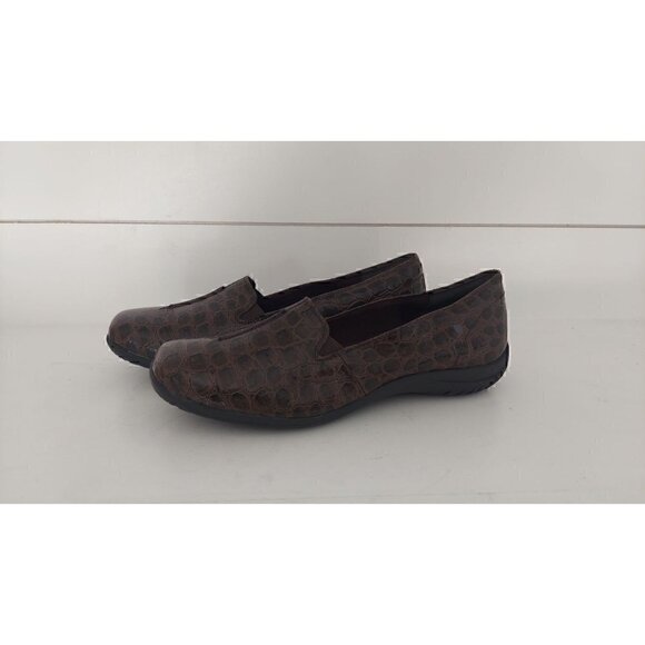 Easy Spirit Purpose Croc Embossed Brown Loafers/NWOB, 12M - Picture 1 of 8